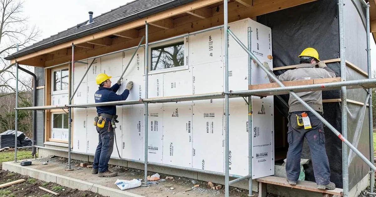 Chantier d’isolation par l’extérieur à Dijon